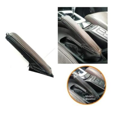 Imagem de Capa Em Couro Manopla Alavanca Freio De Mão Hilux Sw4 2016 Á 2025 - Tu