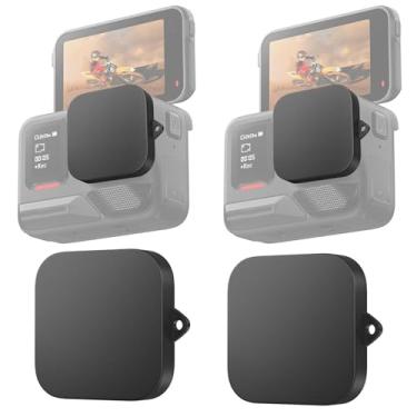 Imagem de HUAYUWA Tampa de lente de silicone (2 peças) adequada para Insta360 Ace Pro2, capa protetora de lente macia com orifício de cordão tampa de lente lavável para acessórios de câmera de ação Ace-Pro2