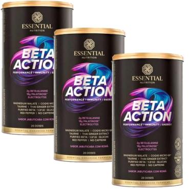 Imagem de Kit 3x Beta Action - Jabuticaba com Romã - 630g - Essential Nutrition