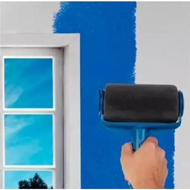 Imagem de Rolo de Pintura com Reservatório – Pintura Profissional Rápida e Limpa, Sem Sujeira, Sem Goteiras, Ideal para Paredes, Tetos e Rodapés