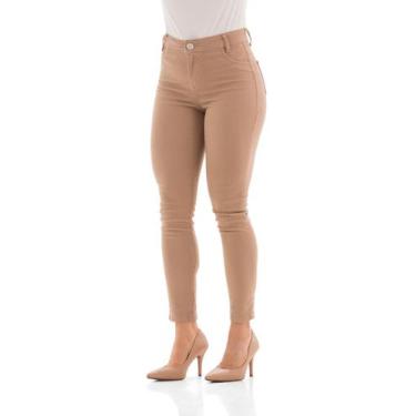Imagem de Calça Collor Feminina Arauto Hot Cropped - ARAUTO JEANS, Bege, 40