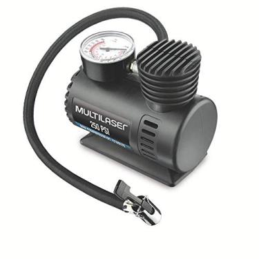 Imagem de Compressor de Ar 12v Vazão 15l + Min 250psi 3 Bicos Adaptadores Multilaser - AU601