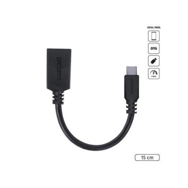 Imagem de Cabo Adaptador Otg Tipo C Para Usb A 3.0 Para Celular Smartphone 15 Cm