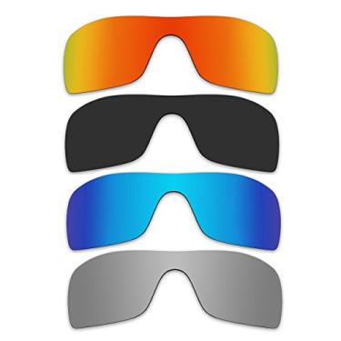 Imagem de ACOMPATIBLE 4 pares de lentes polarizadas de substituição para óculos de sol Oakley Batwolf Pacote P1