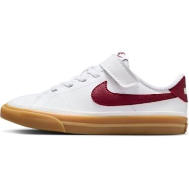 Imagem de Nike Tênis masculino Court Legacy (criança pequena), Branco/Team Red/Gum Yellow, 16