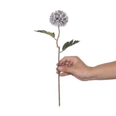 Imagem de Flores artificiais, bola de seda, crisântemo, buquê de noiva, casa, ar livre, jardim, quintal, festival (4 peças/5)