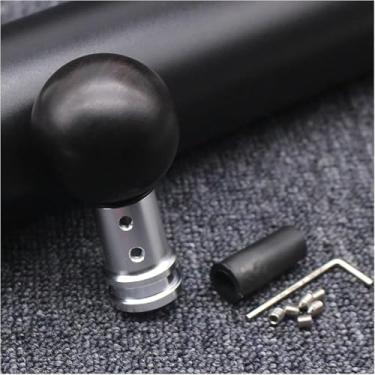 Imagem de Maçaneta De Mudança De Marcha De Madeira Universal Manual Redonda De Madeira Com 3 Adaptadores Substituição Da Cabeça Da Manopla De Nível De Mudança Para A Maioria Dos Veículo, C Sliver