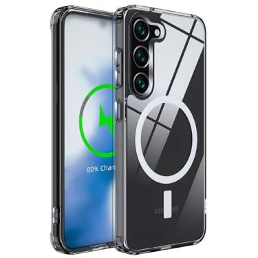 Imagem de Capa Mag-safe para Samsung [Galaxy S24+ PLUS] Capinha Slim Premium com [Proteção de Câmera] Magnetica Clear Case Transparente [Anti-Amarelamento], Compatível com MagSafe e Anti Impacto