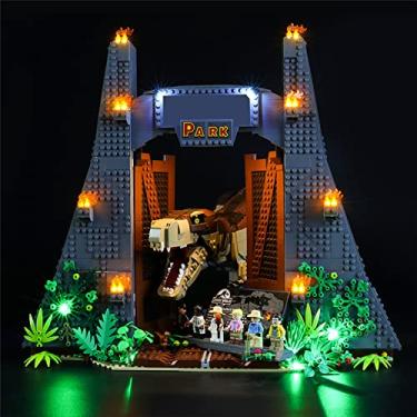 Imagem de GEAMENT LED Light Kit Compatible with Lego Jurassic Park:T.rex Rampage - Lighting Set for Jurassic World 75936 Building Model (Model Set Not Included)