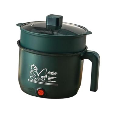 Imagem de IEUDNS Panela elétrica de arroz, panela de macarrão instantâneo de 600 W, utensílios de cozinha para cozinhar bife, bolinho de massa, mingau, macarrão frito, com Vaporizador Pp