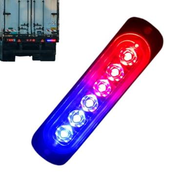 Imagem de Luzes Estroboscópicas para Carro - Luzes Estroboscópicas para Caminhões com 6 LEDs,Peças Auxiliares Automotivas para Ambulância Frota Estrada Barco Motocicleta Rodovia Comercial Bombeiro Reboque