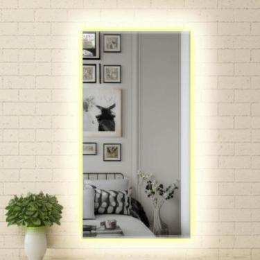 Imagem de Espelho Retangular Lapidado Led 100x50 Indireto Decorativo - Group Roy