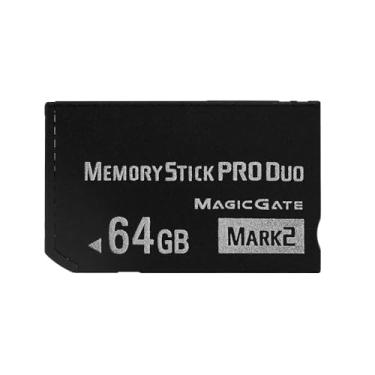 Imagem de HUIERHUI Memory Stick Pro Duo Mark2 de alta velocidade de 64 GB - para cartões de memória PSP e câmera