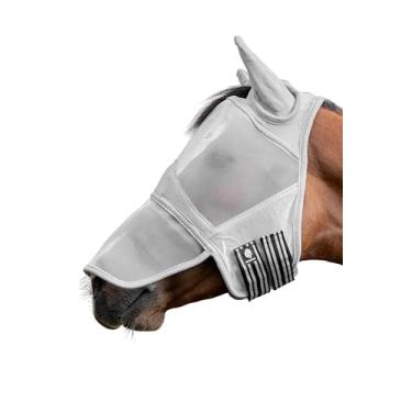 Imagem de Equinavia Máscara de nariz longo de malha macia Algard - Prata - Warmblood