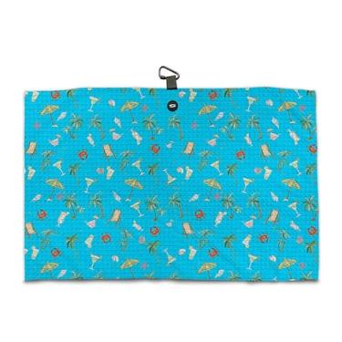 Imagem de Toalha de golfe waffle de microfibra magnética – Engraçada grande 40,6 cm x 61 cm Clean Golf Club Ball Magnet Clip para pendurar no carrinho Forte Força Premium Ultra Absorvente Disco Preto Masculino