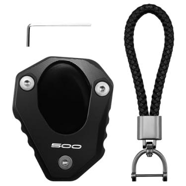 Imagem de XIDAODIT Conjunto de almofada e chaveiro de suporte de motocicleta para Kawasaki Z500 Z 500 Ninja500 SE NINJA 500 ABS Eliminator 500 2024 2025 (preto)