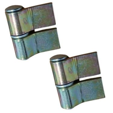 Imagem de Dobradiça gonzo com aba N3 de porta portão de ferro aço 2 pç - Jocec