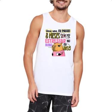 Imagem de Camiseta Regata Capivara Sem estressar rosa - Alearts, EG