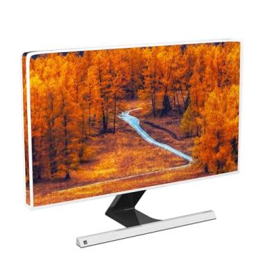 Imagem de Baocicco Capa protetora contra poeira para monitor de floresta de outono de 55, 60, 61 cm, cenário sazonal, antiestática, LCD-sedoso HD, capa protetora contra poeira compatível com iMac 24, PC de 56 a