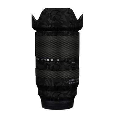 Imagem de Adesivo protetor de câmera de película de vinil para lente para Tamron 18-300 mm F3.5-6.3 adequado para Fuji Mount Acessórios de fotografia 18-300 (Shadow Camo Preto)