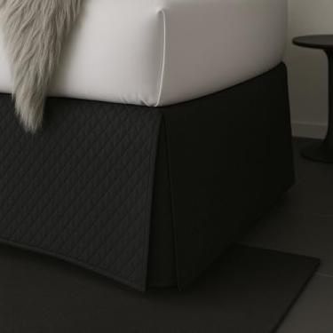 Imagem de Saia para Cama Box Matelada Lindas Vários Tamanhos(Preto-Queen)