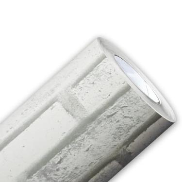 Imagem de Papel De Parede Adesivo Lavável Tijolo Aparente Branco Tijolinho Rústico a Vista