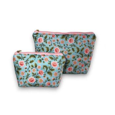 Imagem de Kit de Necessaire Grande e Pequena - DaniBordados, Rosas