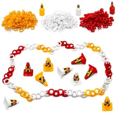 Imagem de Hobby Fans 180 Pieces RC Car Racing Track Drift Runway Drift Field Fence with 30PCS Road Cones for 1/14 1/16 1/18 1/24 1/28 1/43 Mini RC Car (Yellow & Red & White, 210PCS)