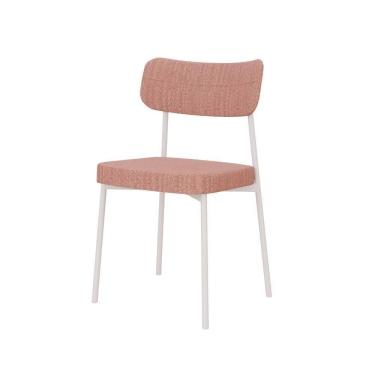 Imagem de Cadeira Mynna Fixa Com 4 Pés 525x470x790 Mm Com 1 Unidades Pés Brancos Linked Rosa