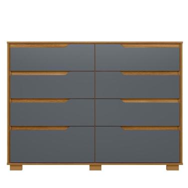 Imagem de Cômoda 8 Gavetas Geórgia Freijó/cinza Moval Móveis