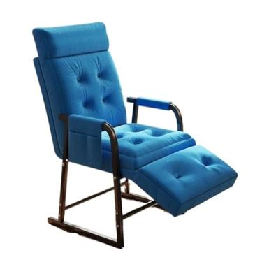 Imagem de Cadeira de jogos, cadeira reclinável dobrável para escritório em casa, pode ficar plana e preguiçosa, sofá, pausa para almoço, com pernas, arrastar e encostar, cama de solteiro, varanda, descanso