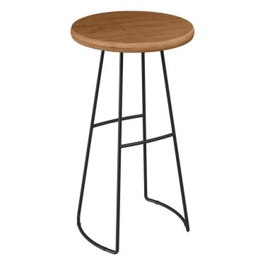 Imagem de Mesa Bistrô Redonda Alta Astra Base Metálica - Pallazio