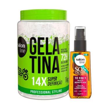 Imagem de Kit Salon Line Gelatina Super Definição 1Kg + Óleo Capilar SOS 10 EM 1