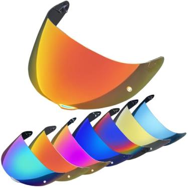 Imagem de KMAN Viseira Para Capacete De Motocicleta Agv K1 K1S K3Sv K5 K5S Protetor Solar Lente Capacetes Cascos Acessórios (Revo Vermelho Escuro)