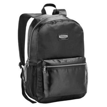 Imagem de Mochila Feminina Escolar Casual Cetim - Seanite, Preto