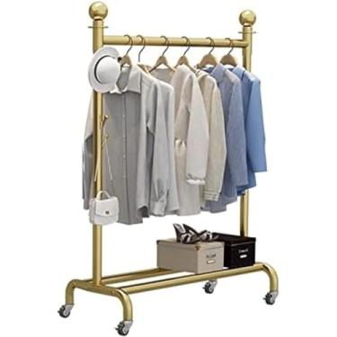Imagem de Cabides De Metal Comercial Boutique Clothes Display Racks, Racks De Armazenamento De Guarda-roupa De Roupas, Sacos De Sapato, Organizador De Roupas, Rack De Ro, Without Hook, L120 * W35 * H135Cm