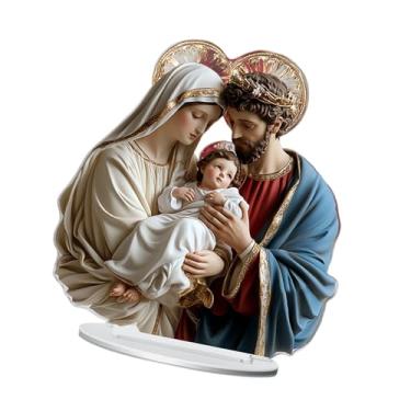 Imagem de predolo Ornamento de acrílico 2D com base de mesa, arte decorativa, placa para estante, mesa, escritório, peça central, sala de estar, Style B