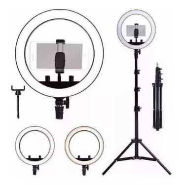 Imagem de Ring Light  Led Com Tripe Usb 26cm Misto 3500k 6000k Ilumina - B2T