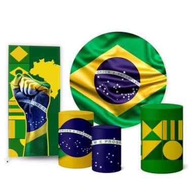 Imagem de Trio Capas Cilindro + Painel Redondo + Lateral Dia da Independência (K2DIB0003)