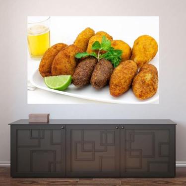 Imagem de Painel Adesivo de Parede - Croquete - Cozinha - Lanchonete - 1754pnm -