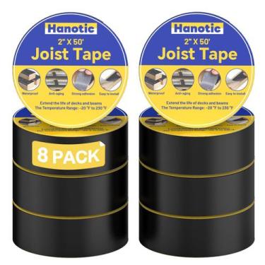 Imagem de Joist Tape Hanotic para decks de 0,6 x 15 m, impermeável, 8 rolos