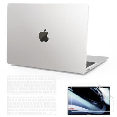Imagem de B BELK Capa compatível com MacBook Air de 13 polegadas 2022-2018 M1 A2337 A2179 A1932, [100% compatível com a cor oficial] [armadura ultrafina] capa rígida de plástico + capa de teclado para MacBook