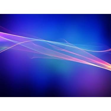 Imagem de Quadro Decorativo com Estampa Colorful Wavyshapes 40 x 40 Papel 1 unidade