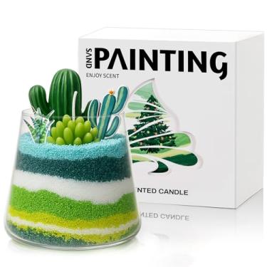 Imagem de Velas peroladas de areia - presente de velas suculentas de cacto, kit de fabricação de velas DIY para casamentos, chás de bebê, dia dos namorados, inauguração de casa, dia do professor, dia das mães