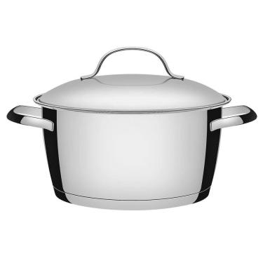Imagem de Caçarola Funda Tramontina Allegra em Aço Inox com Fundo Triplo 22 cm 4,2 L 62654220