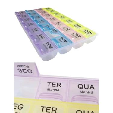 Imagem de Organizador de Remédios Semanal 4 Vezes ao Dia, Porta Comprimidos Grande com 28 Compartimentos (Manhã, Tarde, Noite, Extra), Caixa para Tratamentos Complexos