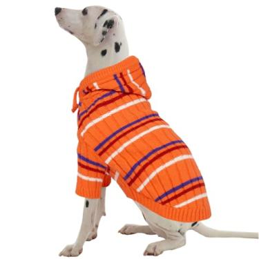 Imagem de Kuoser Suéter para cães de tamanho grande para cães de Ação de Graças, Natal, cachorros grandes, moletom de tricô para meninos e meninas, roupas de inverno para animais de estimação grossas e macias