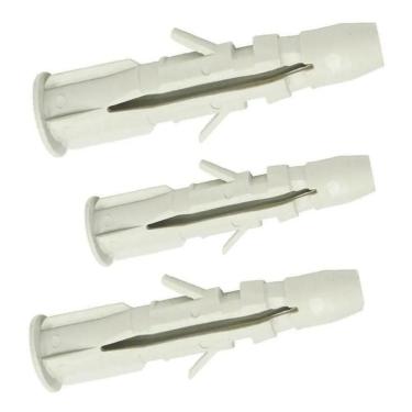 Imagem de 2X 250 Bucha 10Mm Tijolo Bloco Parede Oca Com Aba Sem Parafus