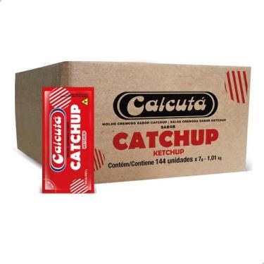 Imagem de Catchup Tradicional Calcutá Catchup 1 Caixa Fechada 144 Unidade Sachê 