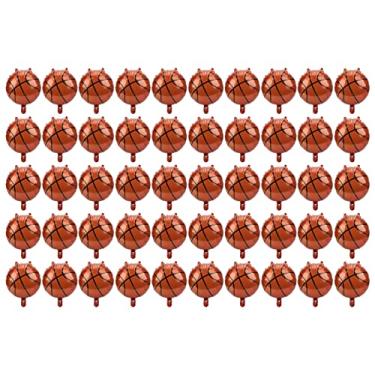 Imagem de YOUTHINK Balões de Basquete 50pcs Alumínio de Alumínio, Tema Esportivo Reutilizável DIY Auto -selado Decoração de Festa para Adereços, Brinquedos de Forma Fofos para Crianças Com